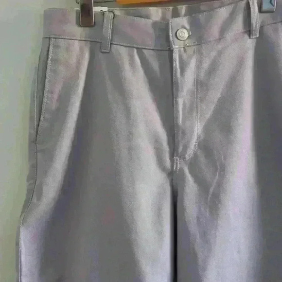 ZARA | Men's Light Lavender Wide Leg Short Fit Jean  Shorts - Picture 2 of 4